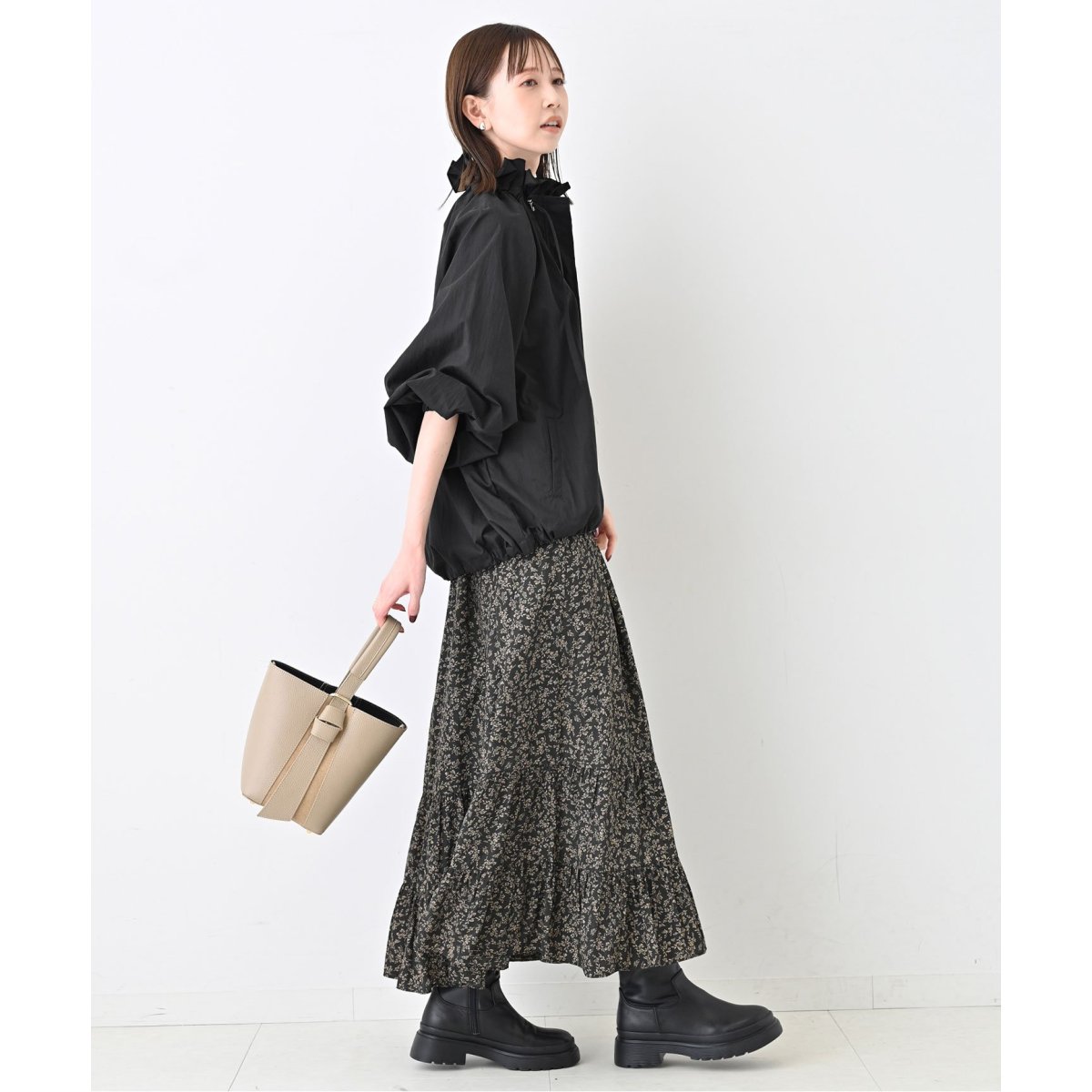 フリルネック ギャザーブルゾン | スローブ イエナ(SLOBE IENA