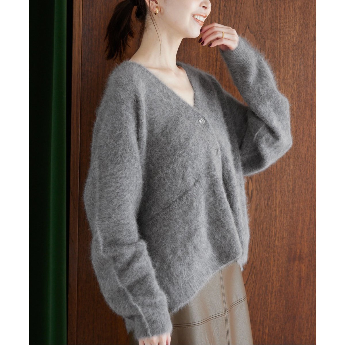 フォックスウールカシミヤ カーディガン | スローブ イエナ(SLOBE IENA