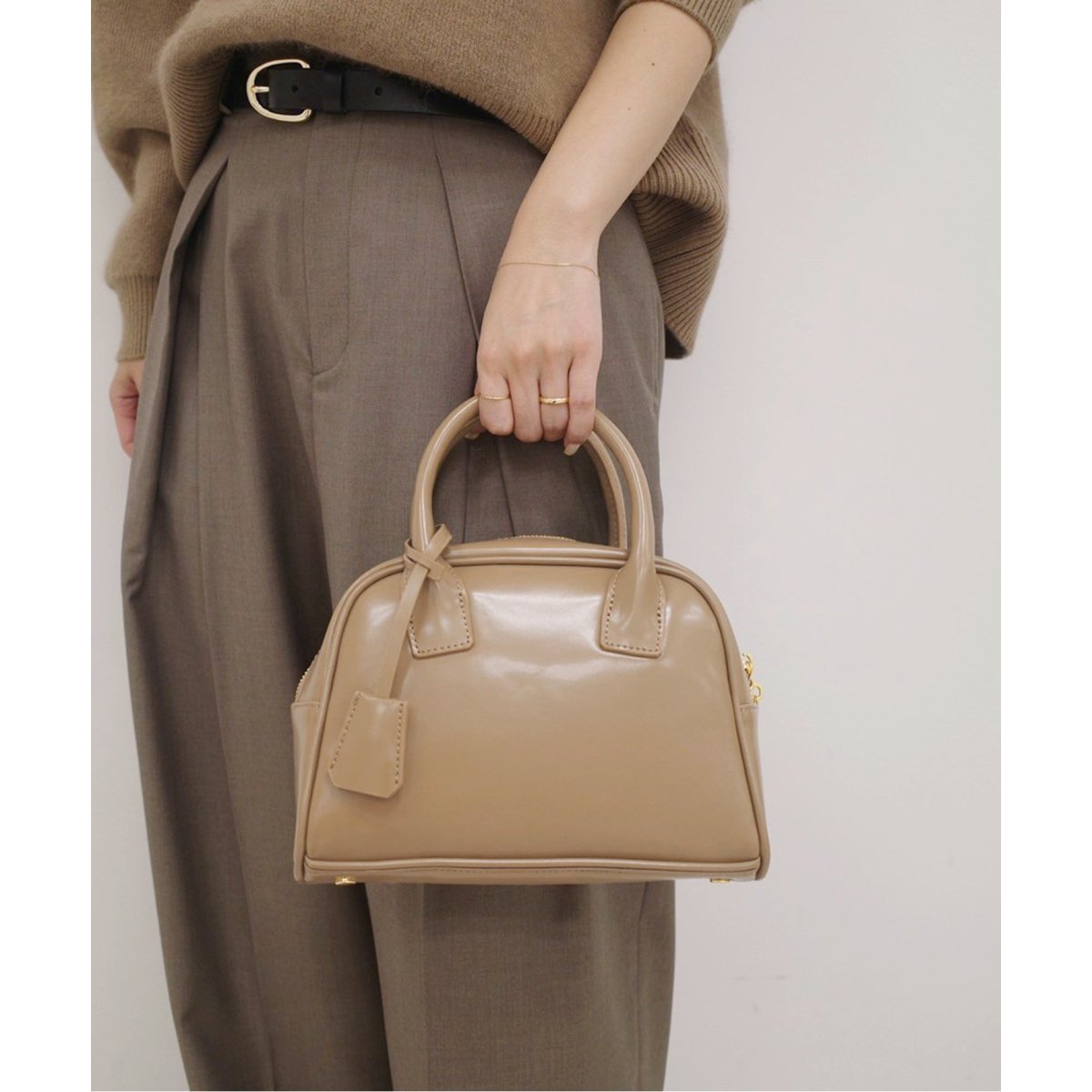 slobe iena レザーボストンBAG 新品タグ付き 追加》SLOBE レザーボストンBAG | スローブ イエナ(SLOBE IENA