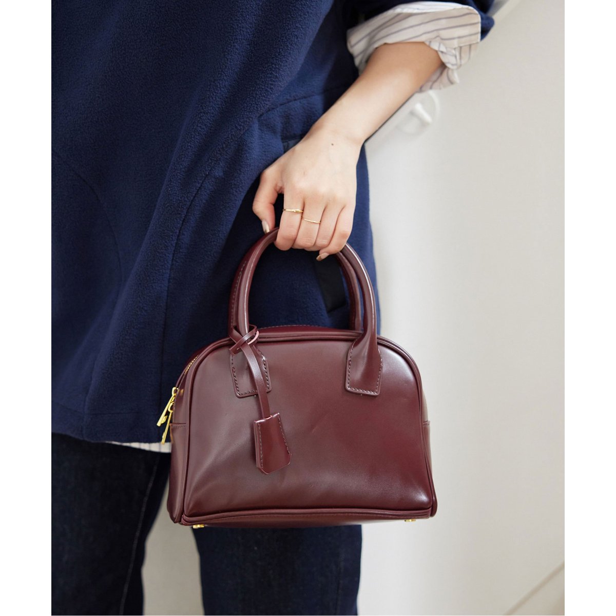 slobe iena レザーボストンBAG 新品タグ付き 追加》SLOBE レザーボストンBAG | スローブ イエナ(SLOBE IENA