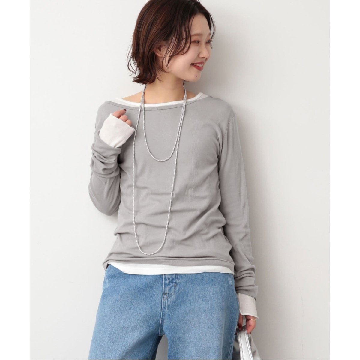 追加2》miller/ミラー SLOBE別注 SHEER RIB クルーネック