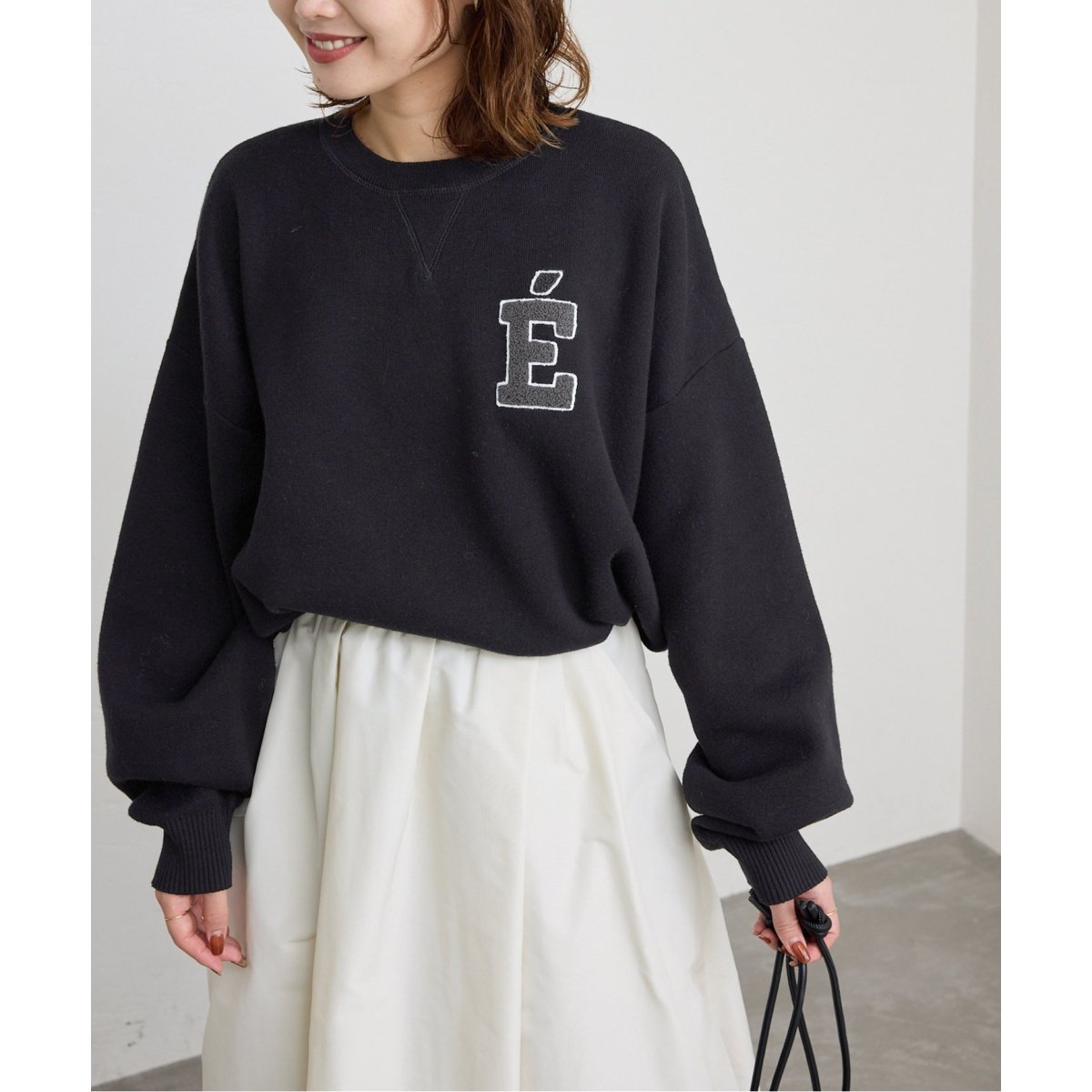 一部WEB限定カラーあり/追加3》サガラ刺繍スウェットライクニット