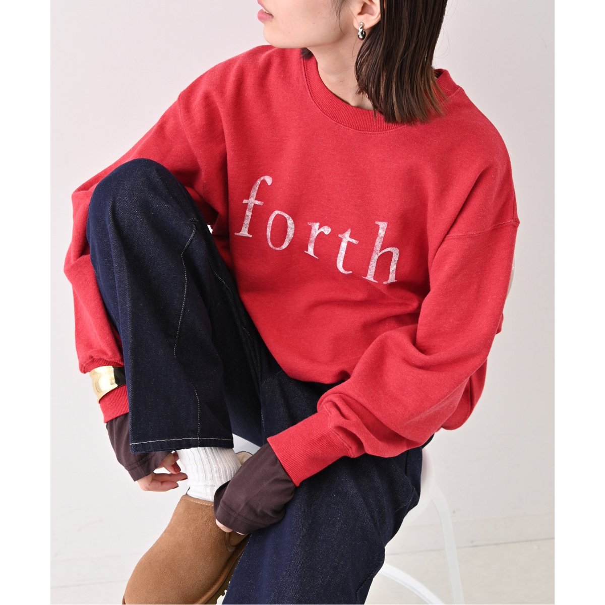 81BRANCA/ハチイチブランカ SLOBE別注 ロゴスウェット