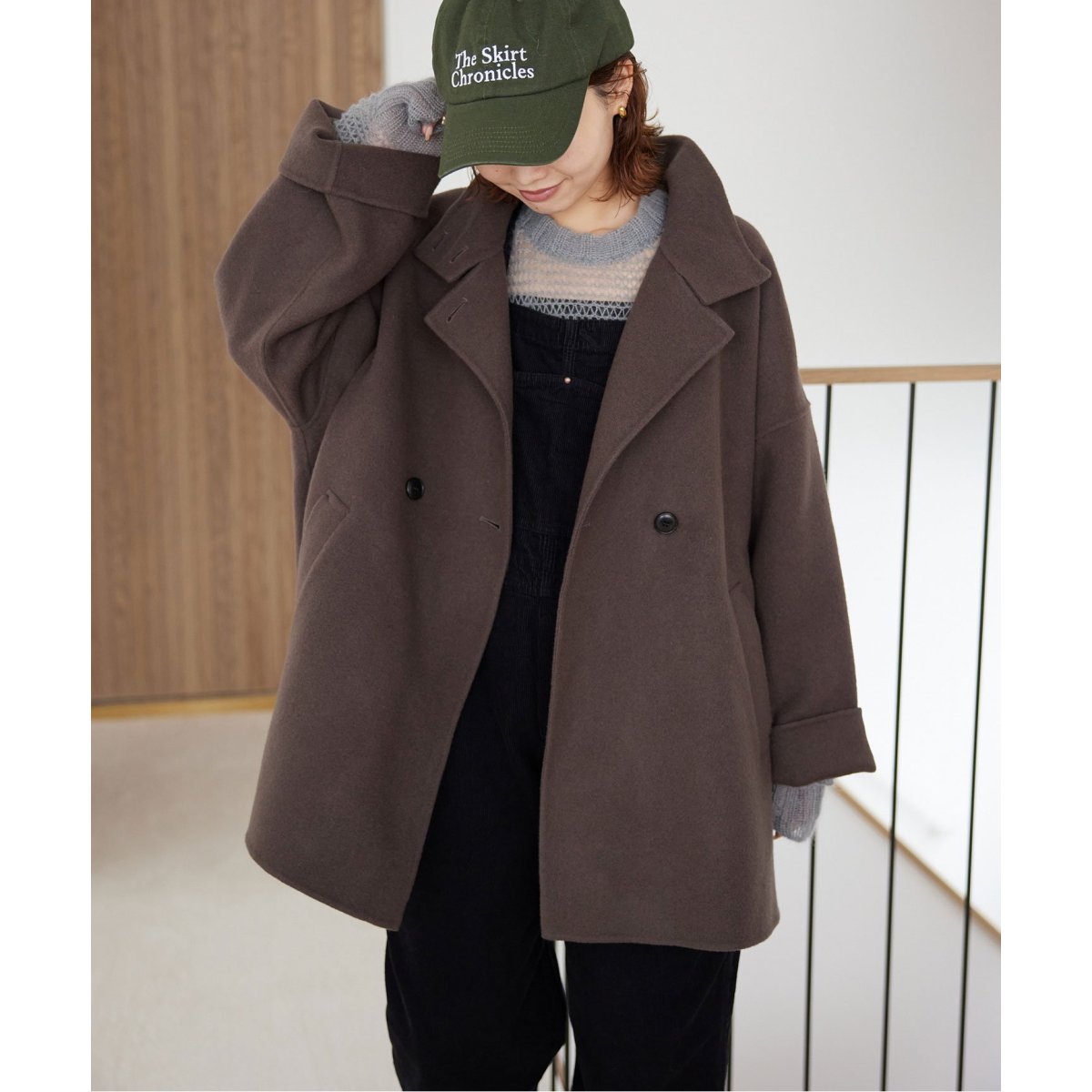 追加》souple woolダブルフェイススタンドコート | スローブ イエナ