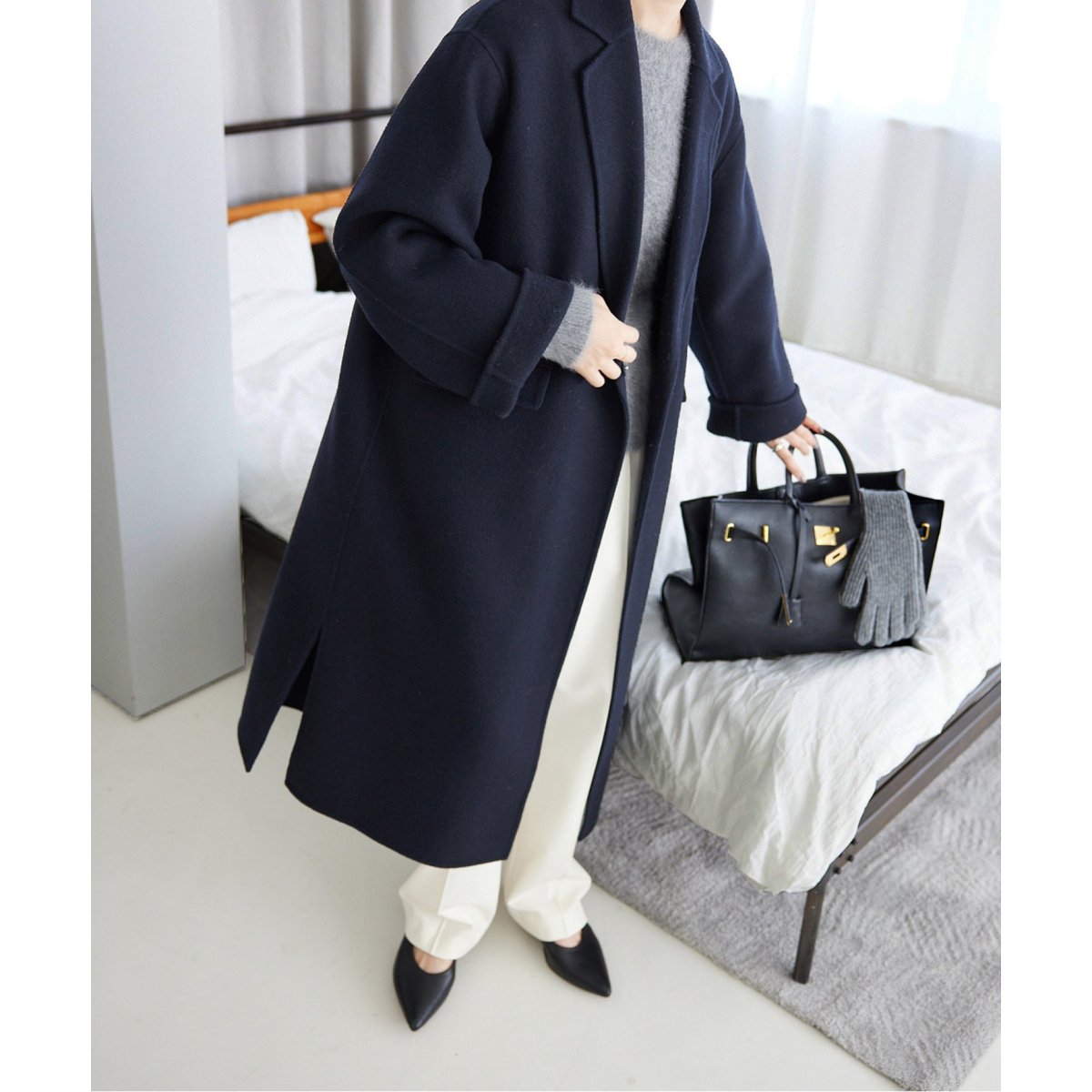 【美品】SLOBE IENA souplewoolダブルフェイスチェスターコート 追加》souple woolダブルフェイスチェスターコート | スローブ イエナ