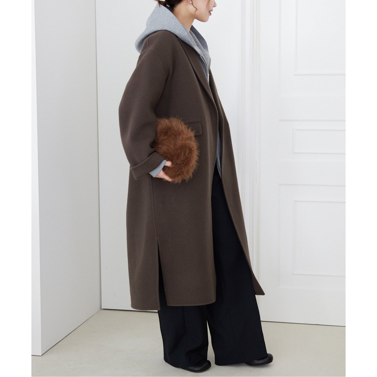 追加》souple woolダブルフェイスチェスターコート | スローブ イエナ