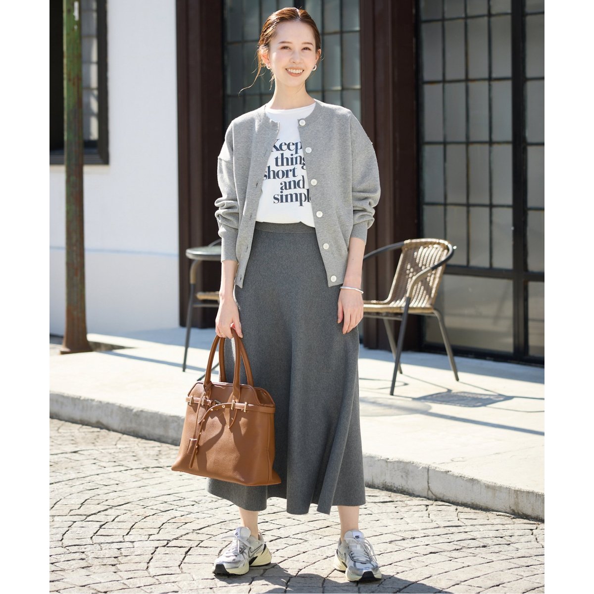 ダブルフェイスクルーカーディガン | スローブ イエナ(SLOBE