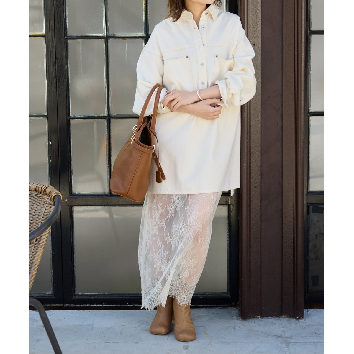 SLOBE IENA LE DENIM フィールドオーバーチュニック LE DENIM フィールドオーバーチュニック | スローブ イエナ