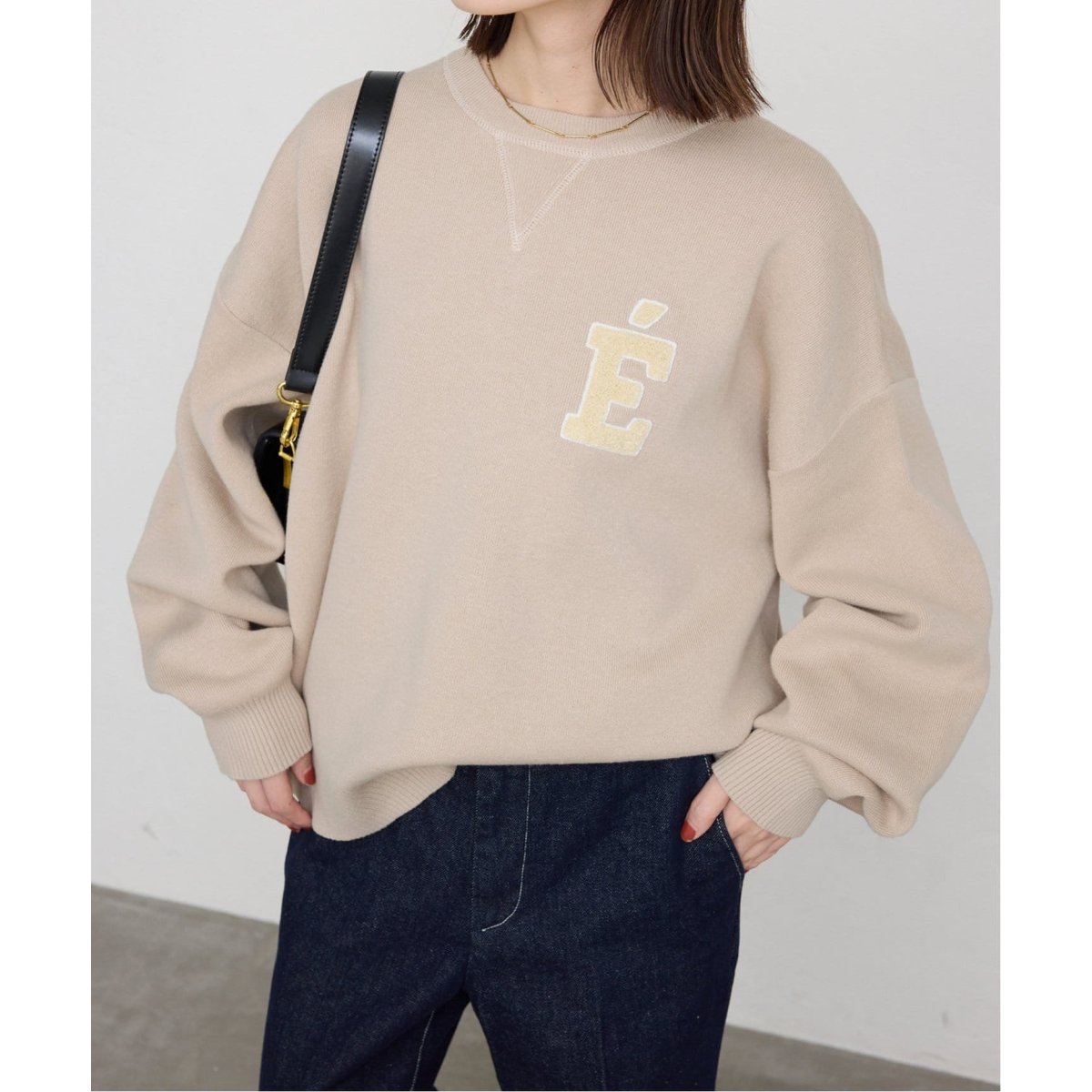 試着のみ　SLOBE IENA サガラ刺繍スウェットライクニット WEB限定/追加4》サガラ刺繍スウェットライクニット | スローブ