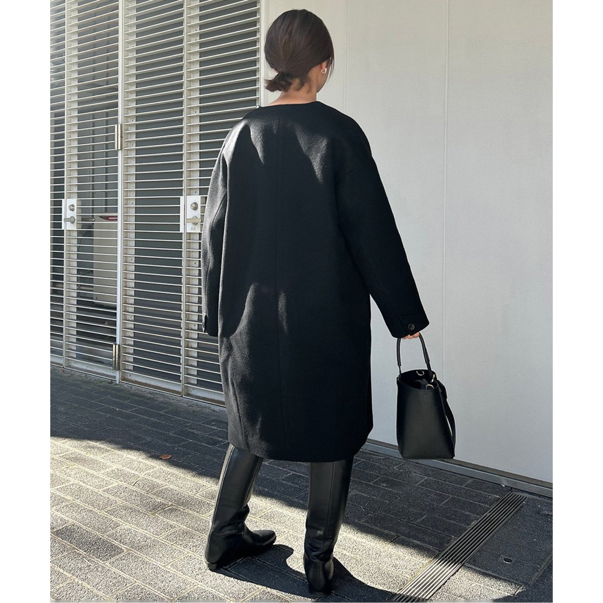 SUPER 100 シャギーノーカラーコート | スローブ イエナ(SLOBE IENA