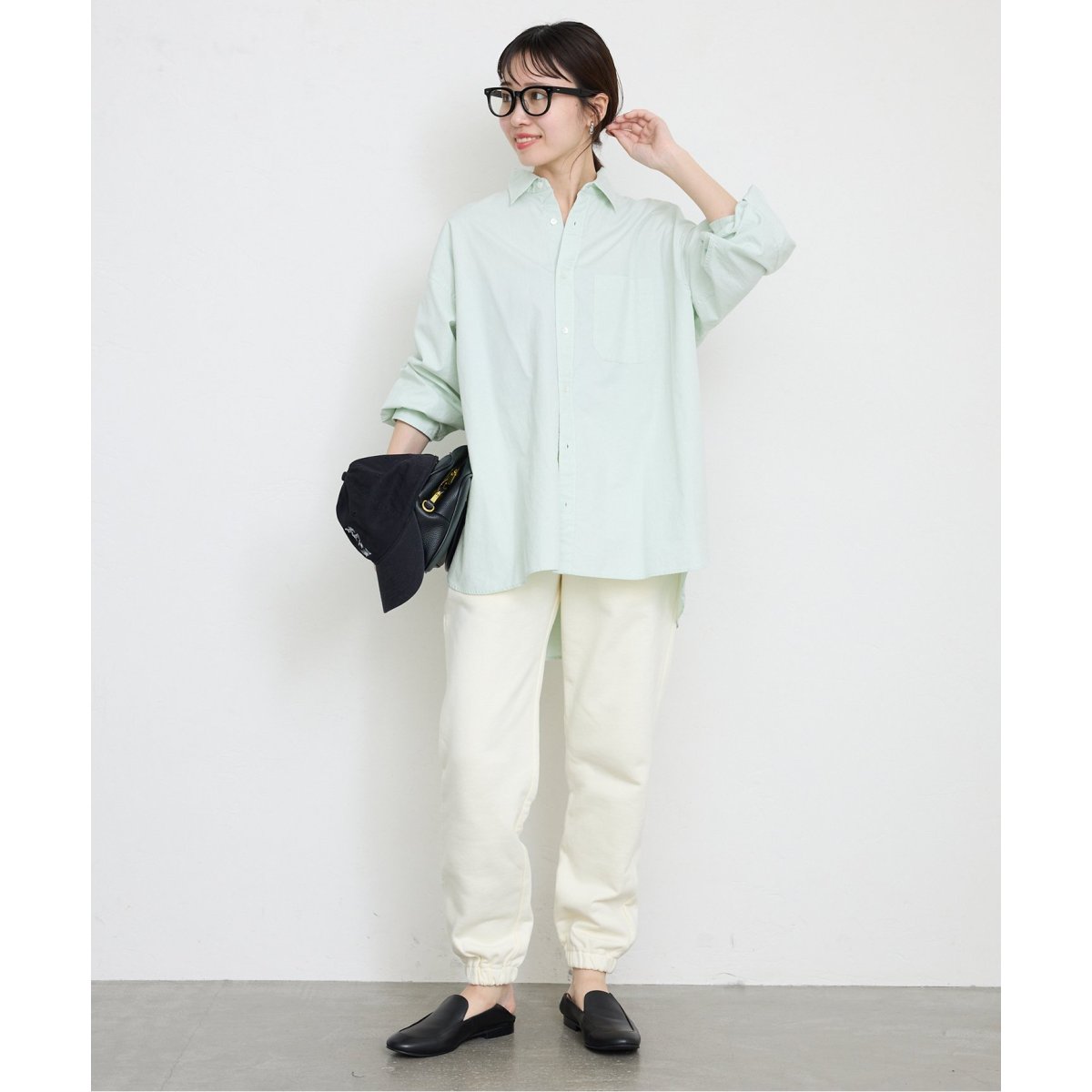 SLOBE IENA ファインOXオーバーロングシャツ 一部店舗・WEB限定カラーあり/追加》ファインOXオーバーロング