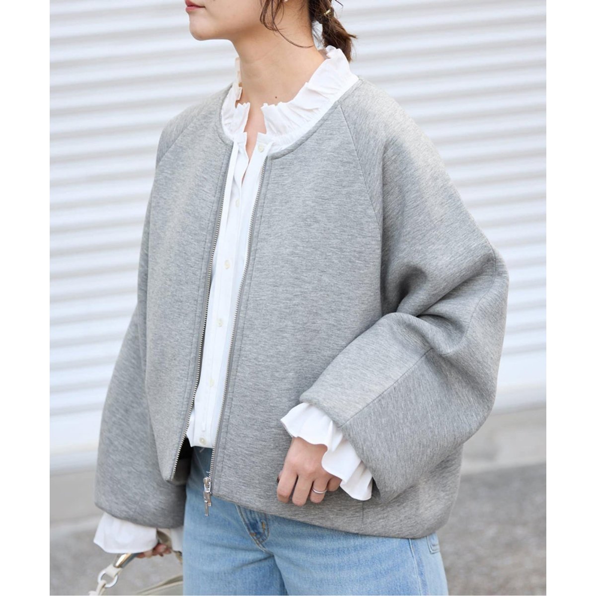 ダンボールノーカラーブルゾン | スローブ イエナ(SLOBE IENA