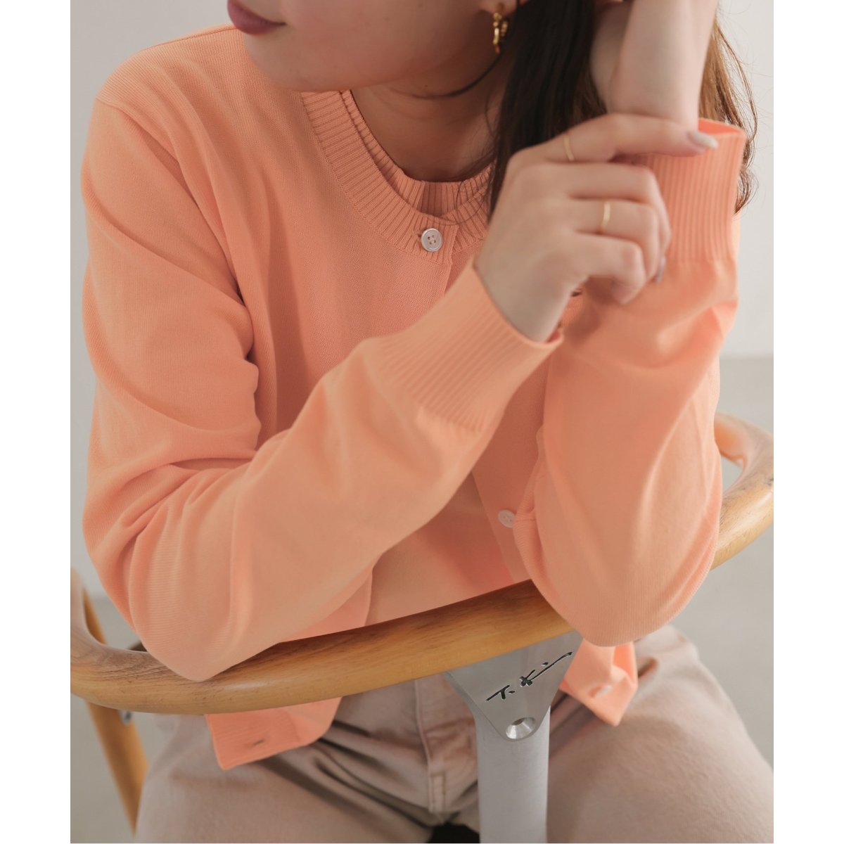 SLOBE IENA - 【新品タグ付】2WAYクルーネックカーディガン ピンク SLOBE IENA 2wayクルーネックカーディガン. 新品タグ付き