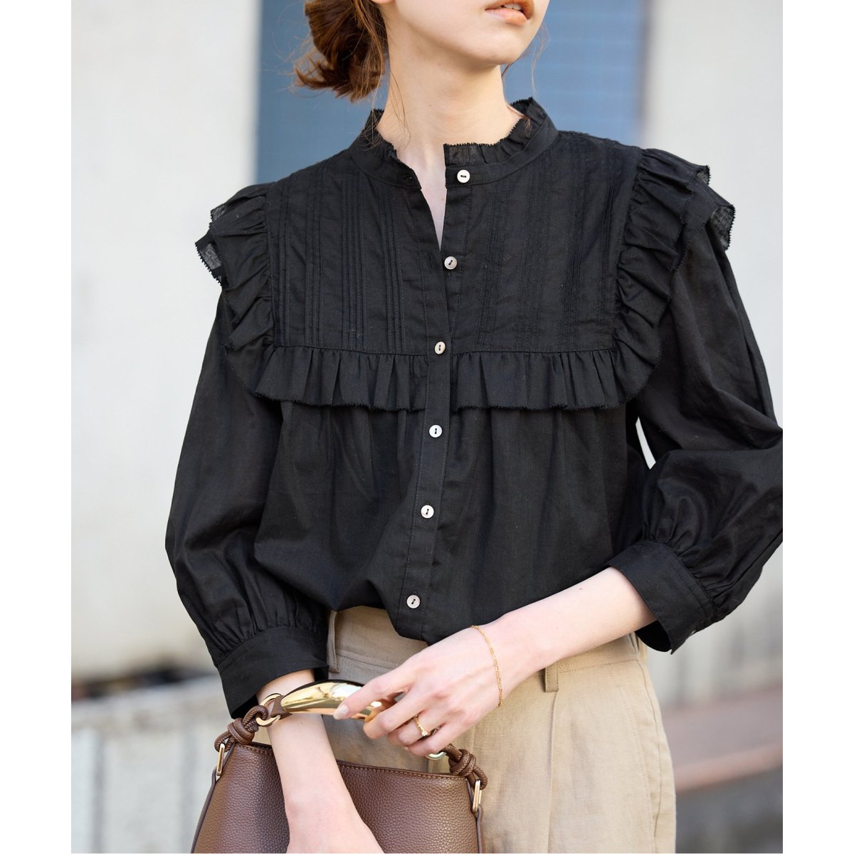 リネン混フリルブラウス | スローブ イエナ(SLOBE IENA) | マルイ