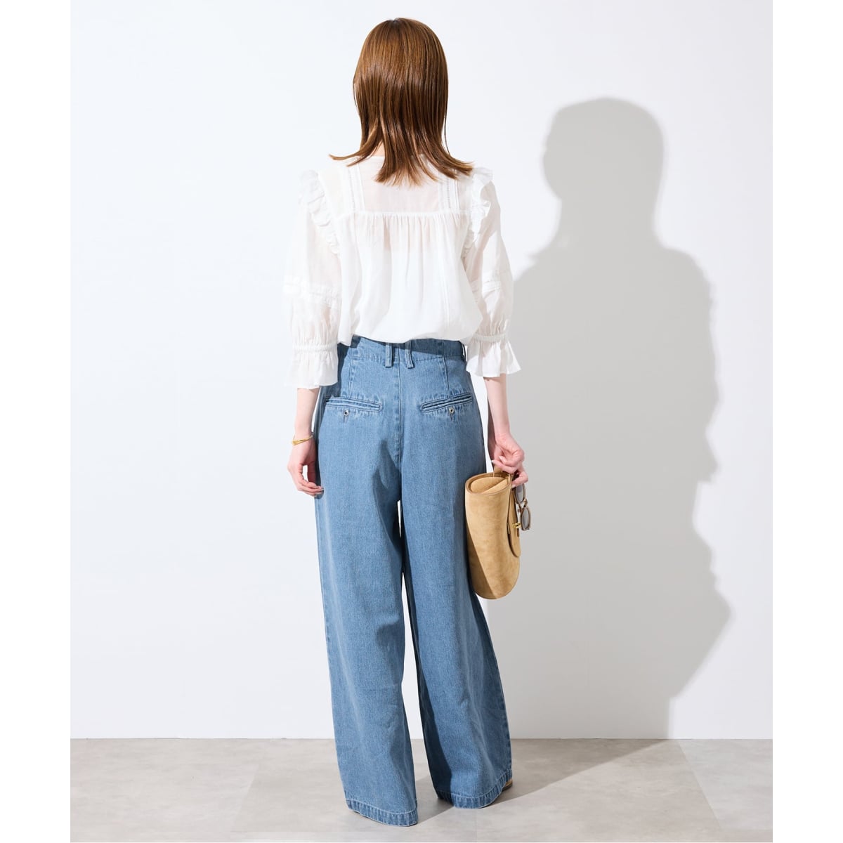 4サイズ展開》LEDENIM TUCK TROUSERデニム | スローブ イエナ(SLOBE