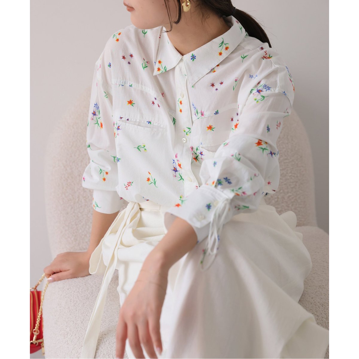 SLOBIENA マルゴー flower western シャツ margaux/マルゴー flower western シャツ | スローブ イエナ(SLOBE