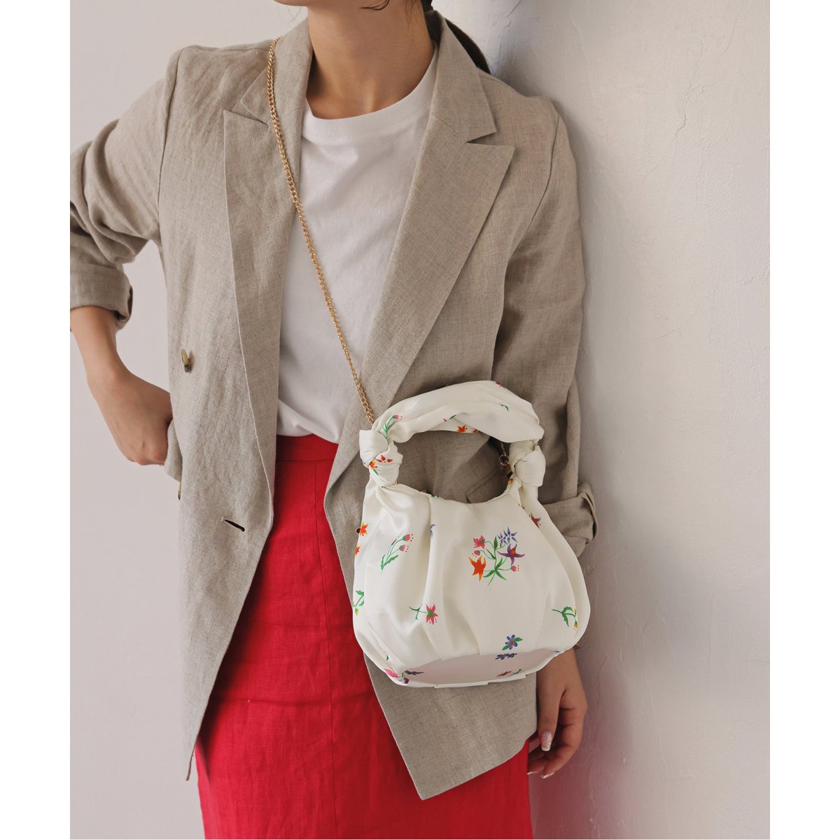 margaux/マルゴー 別注 flower ショルダーバッグ margaux/マルゴー SLOBE別注 flower ショルダーバッグ | スローブ