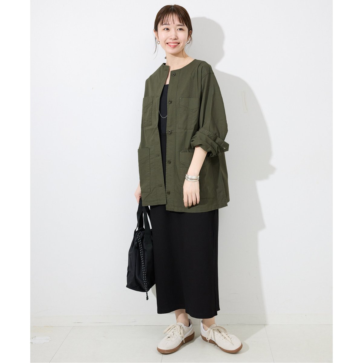 SALE【SLOBE IENA】ノーカラーリバーブルゾン スプリングコート スローブ イエナ SLOBE IENA ノーカラーサファリブルゾン