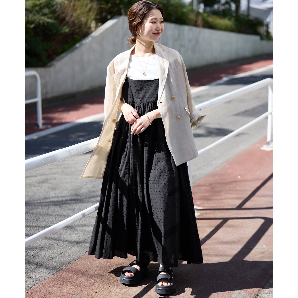 2枚セット/一部カラーWEB・店舗限定》エアリーギャザーキャミ