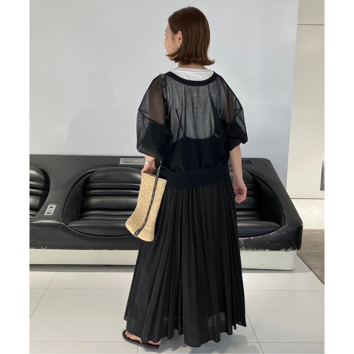 2枚セット/一部カラーWEB・店舗限定》エアリーギャザーキャミ