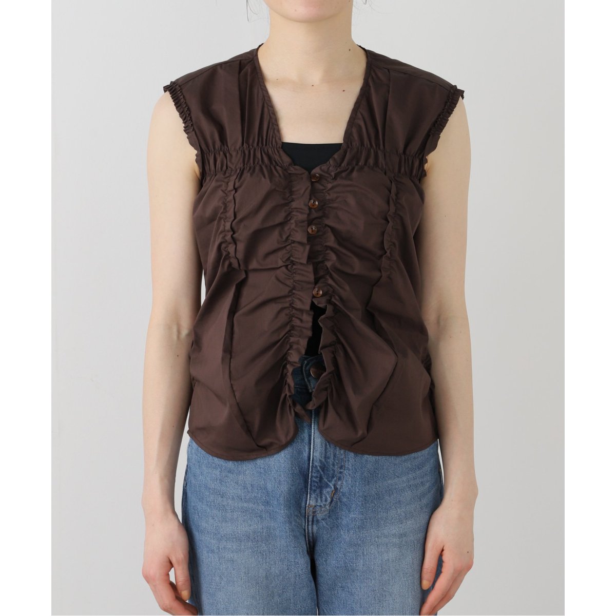 LOW CLASSIC/ロウ クラシック WRINKLE SLEEVELESS SHIRT LW25