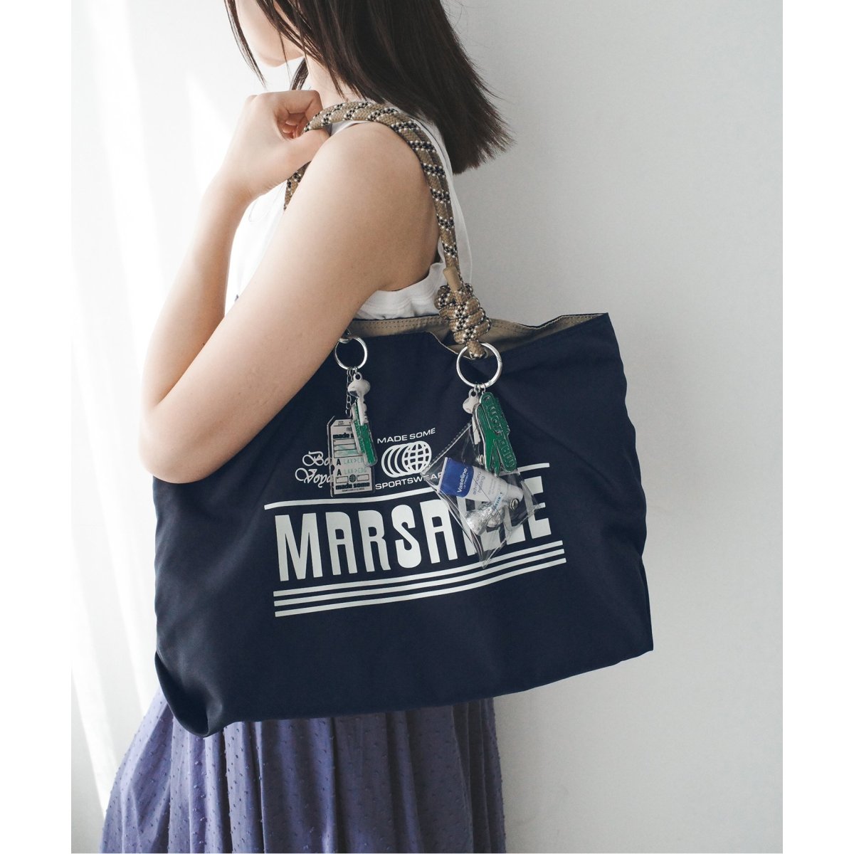 SLOBE IENA メイド サム スポーツ ウェア　スローブ イエナロゴバッグ made some sports wear for SLOBE IENA ナイロン LOGO BAG | スローブ