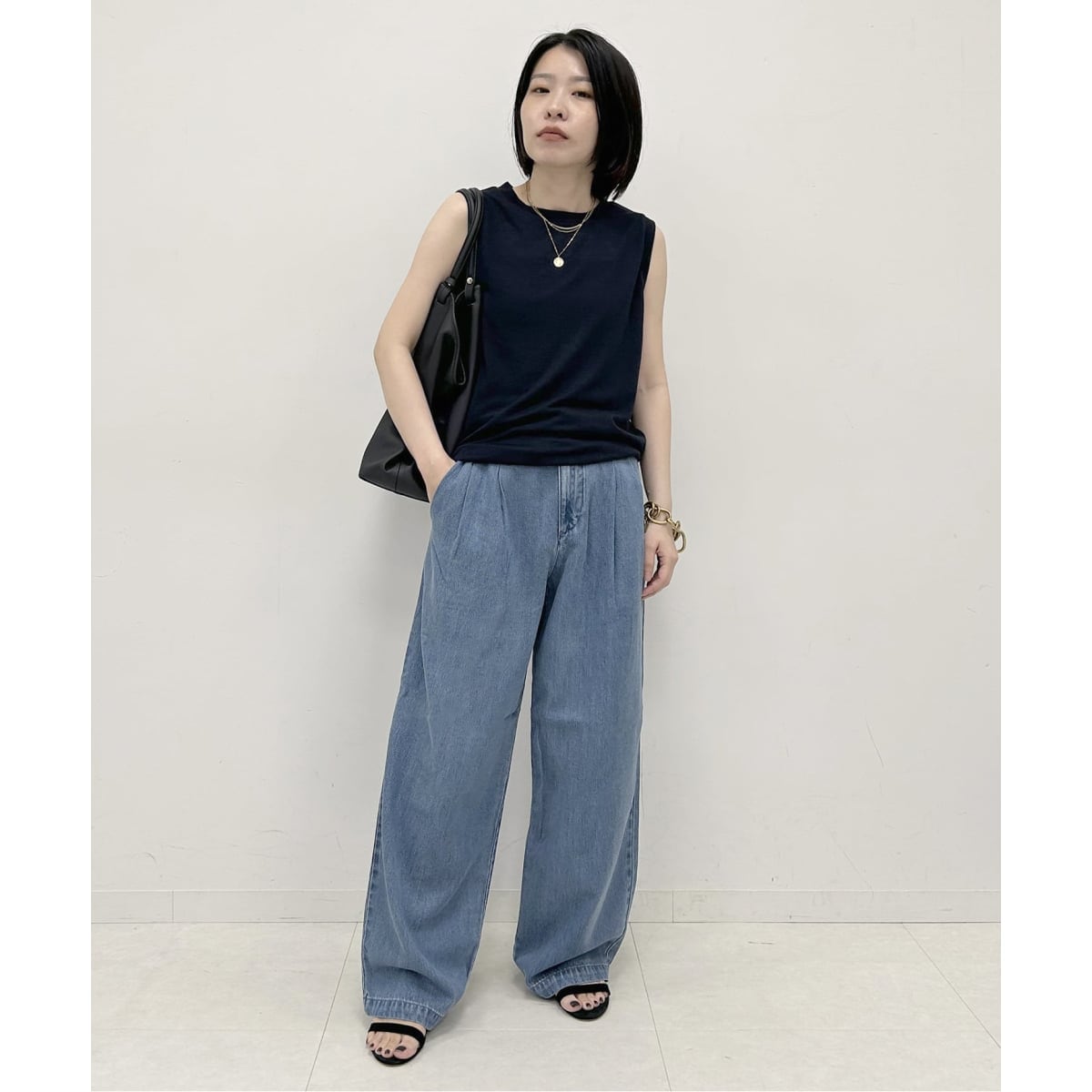 4サイズ展開/追加3》LEDENIM TUCK TROUSERデニム | スローブ
