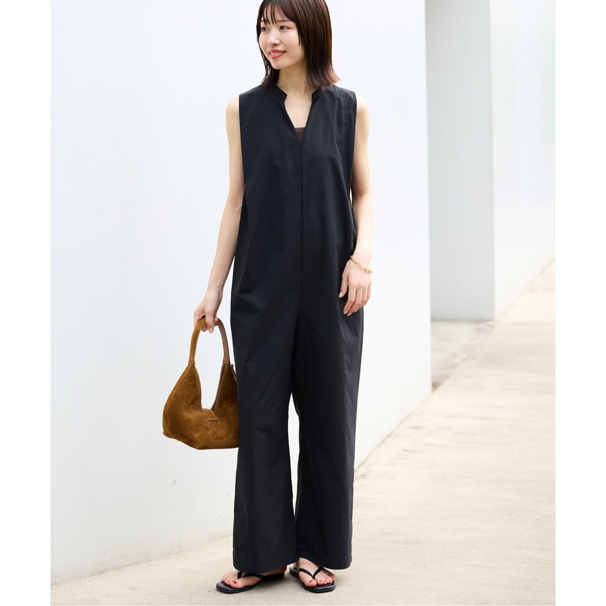 SLOBE IENA　Vネックオールインワン WEB限定/追加2》リラックスイージーVネックオールインワン