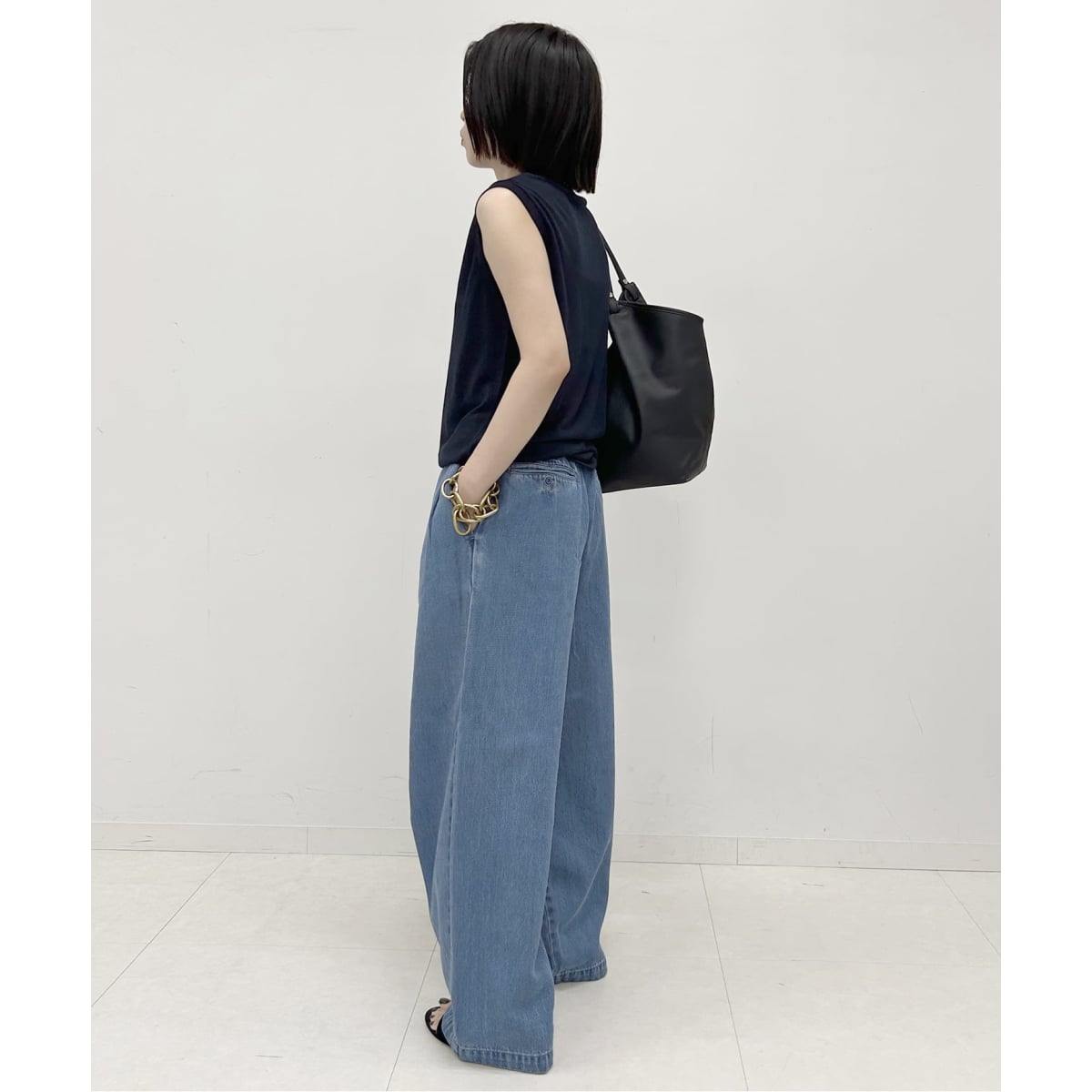 SLOBE IENA LEDENIM TUCK TROUSER イエナ 　デニム スローブ イエナ SLOBE IENA 《WEB限定/追加4予約》LEDENIM TUCK