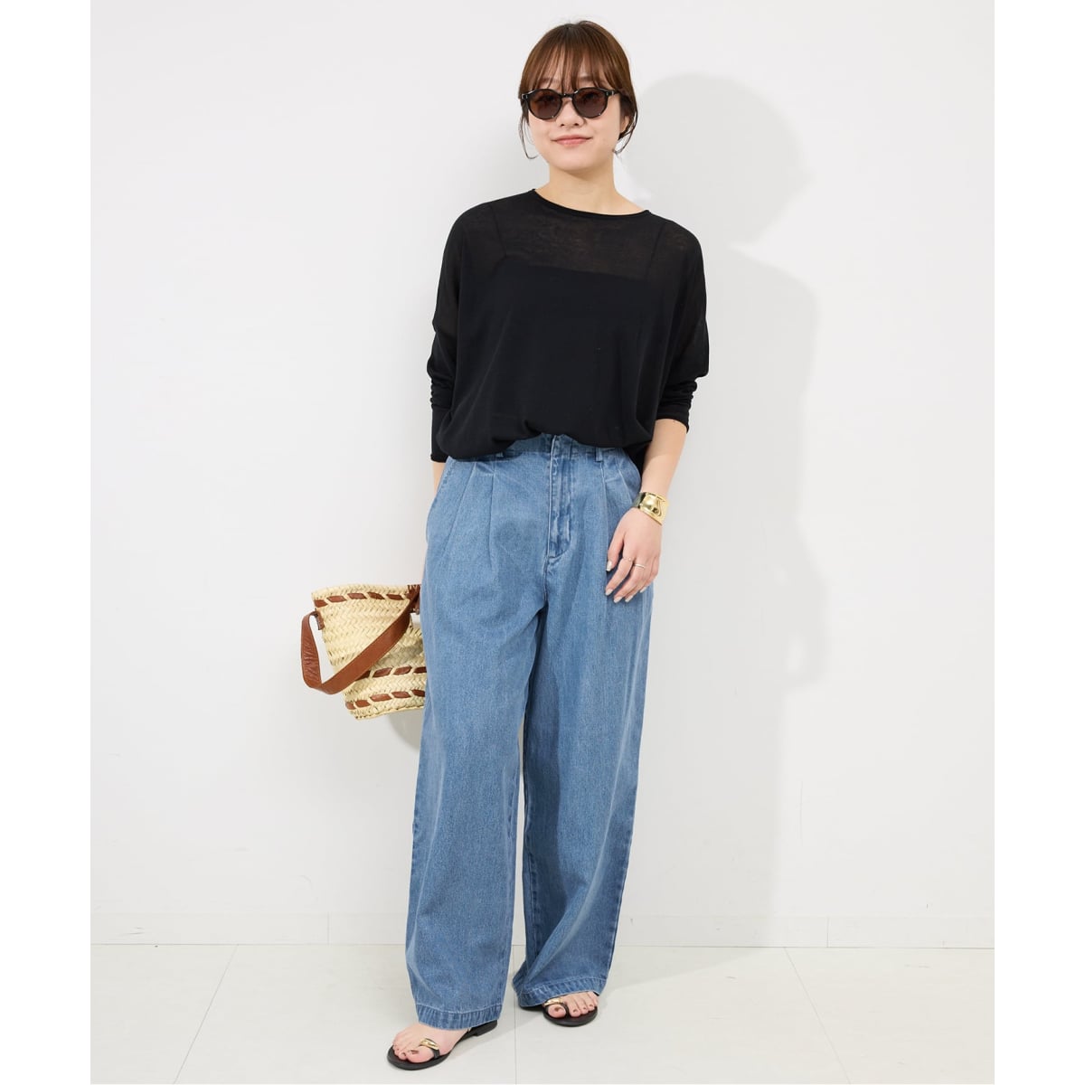 4サイズ展開/WEB限定/追加4》LEDENIM TUCK TROUSERデニム