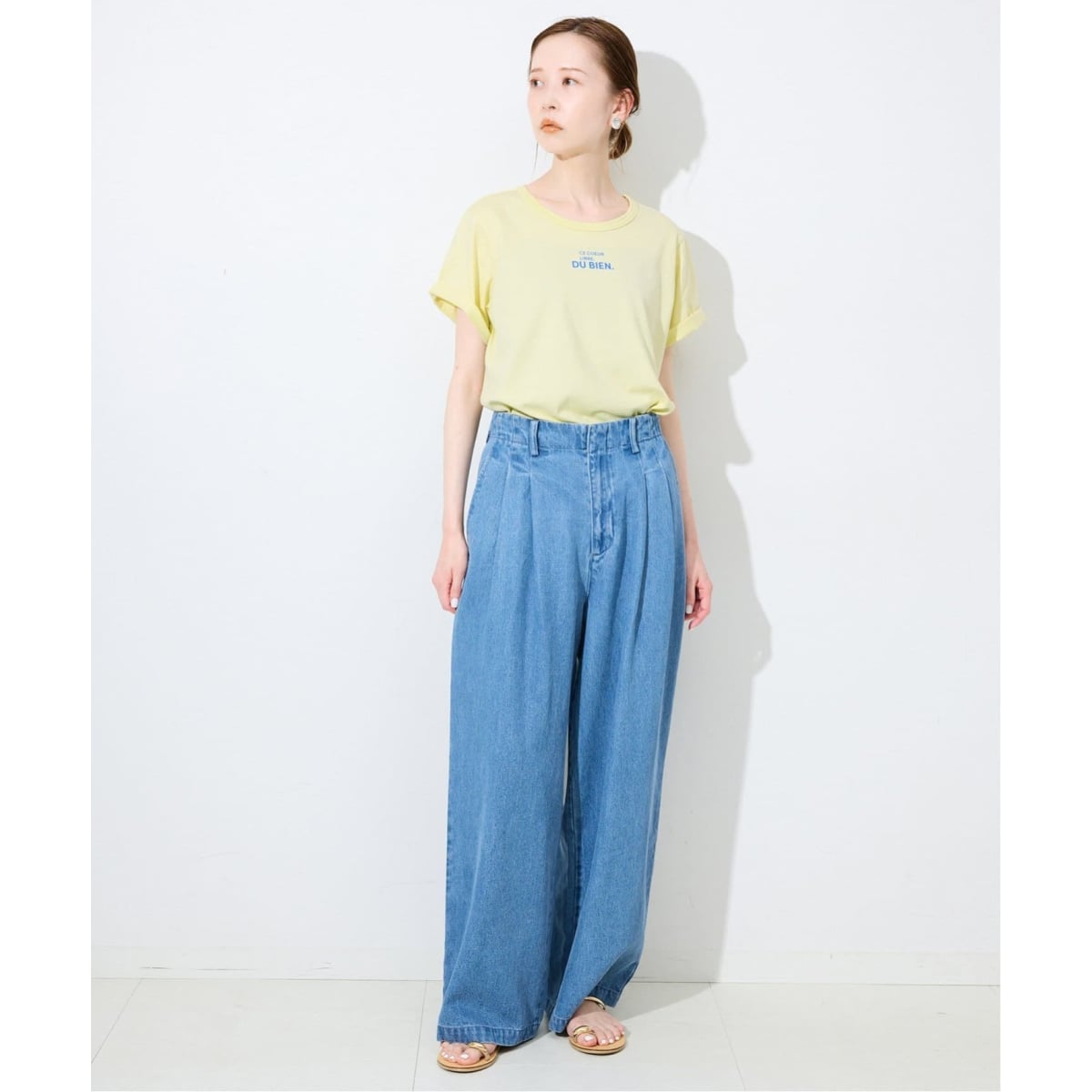 スローブイエナ　LEDENIM TUCK TROUSER ライトオンスデニム38 SLOBE IENA｜《WEB限定/追加4》LEDENIM TUCK TROUSER | Rakuten