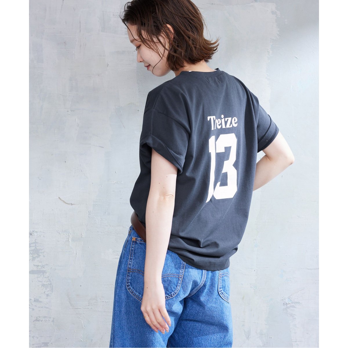 (OKIRAKU×ROSEBUD)メッシュレイヤード スリーブ Tシャツ　美品♡ OKIRAKU×ROSEBUD)メッシュレイヤード スリーブ Tシャツ 美品