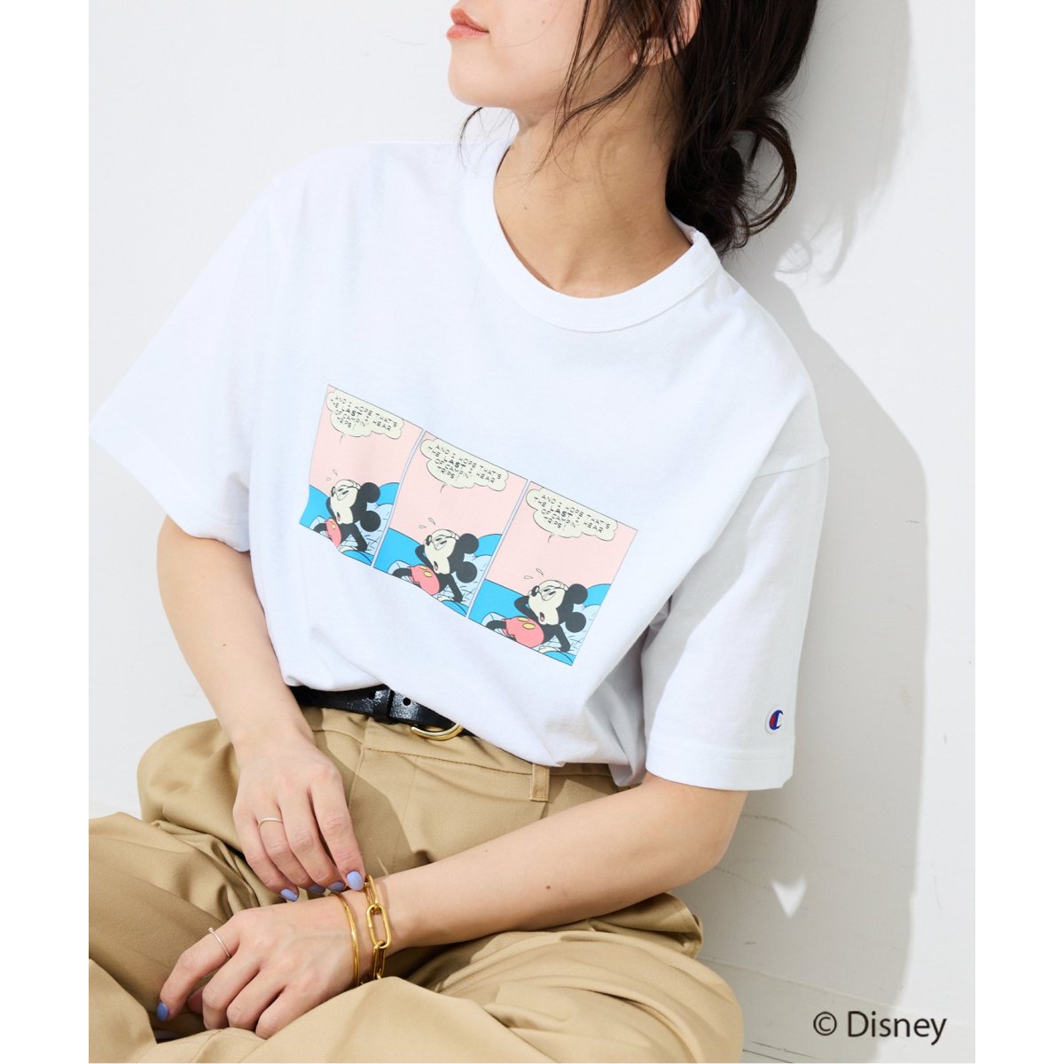 SLOBE IENA チャンピオン SLOBE別注 /Mickey/ Tシャツ Champion/チャンピオン SLOBE別注 /Mickey/ Tシャツ（Tシャツ