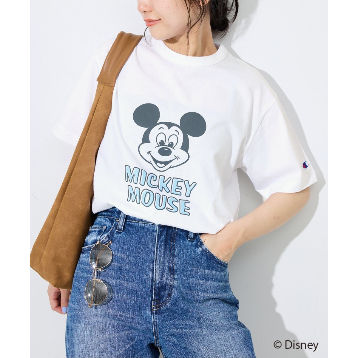 【新品未使用】Champion SLOBE別注 /Mickey/ Tシャツ Champion/チャンピオン SLOBE別注 /Mickey/ Tシャツ（Tシャツ
