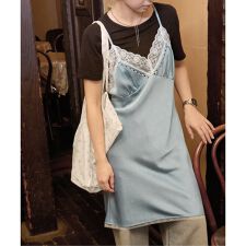 WEB限定 SLOBE citron サテンミニスリップ スローブ イエナ SLOBE IENA
