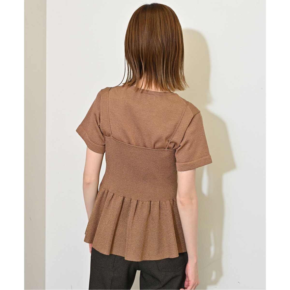 【新品】SLOBE IENAファンタジアパールラメニットビスチェ SLOBE IENA（スローブイエナ） キャミソール 「追加」ファンタジア