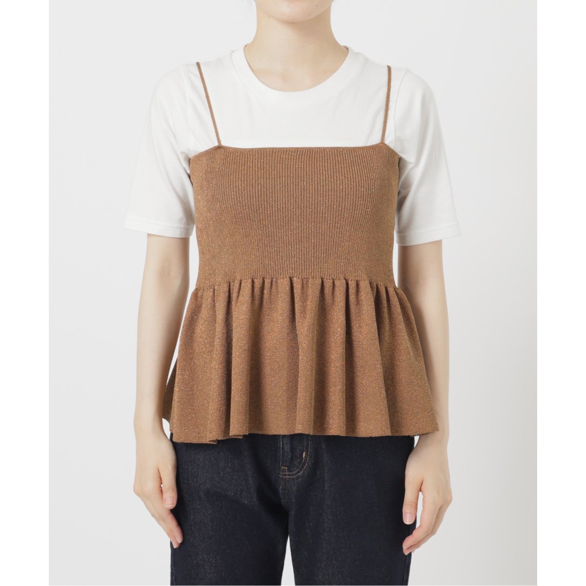 追加》ファンタジアパールラメニットビスチェ | スローブ イエナ(SLOBE