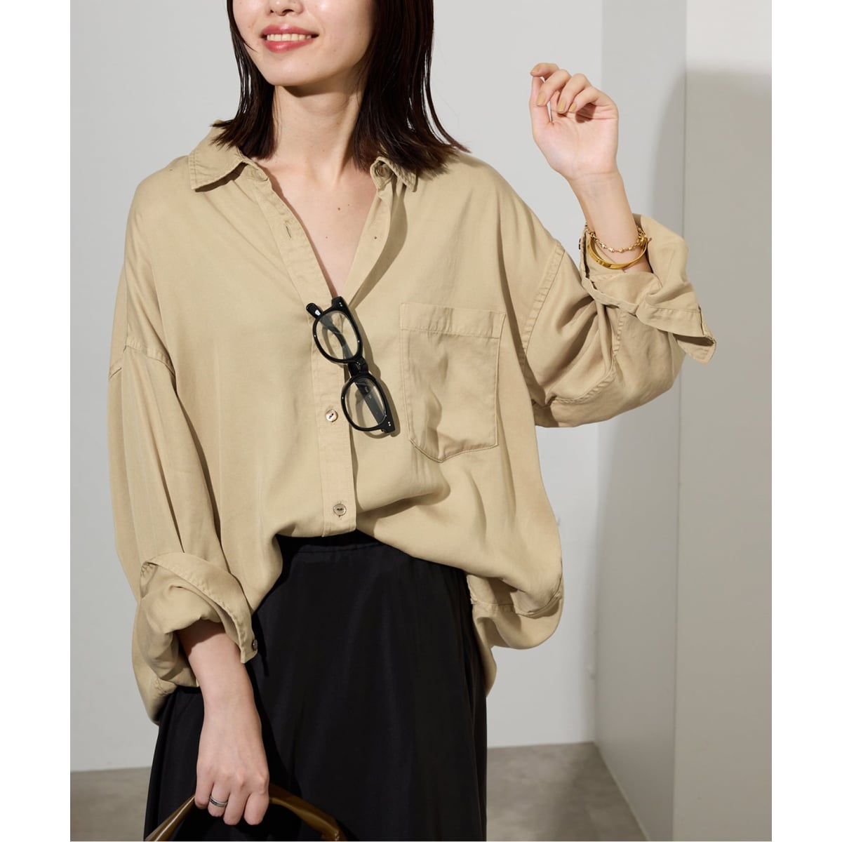 【完売商品】Spick&Span メッシュリネンシャツ 手洗い可 / メッシュリネンシャツ（シャツ／ブラウス）｜Spick