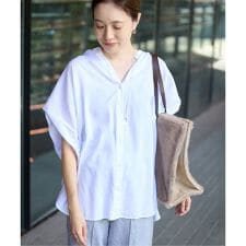 スローブ イエナ(SLOBE IENA)の《WEB・一部店舗限定/追加》レーヨンボイルバンドカラーブラウス