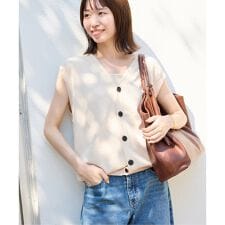 《WEB限定/追加》総針Vネック ニットベスト