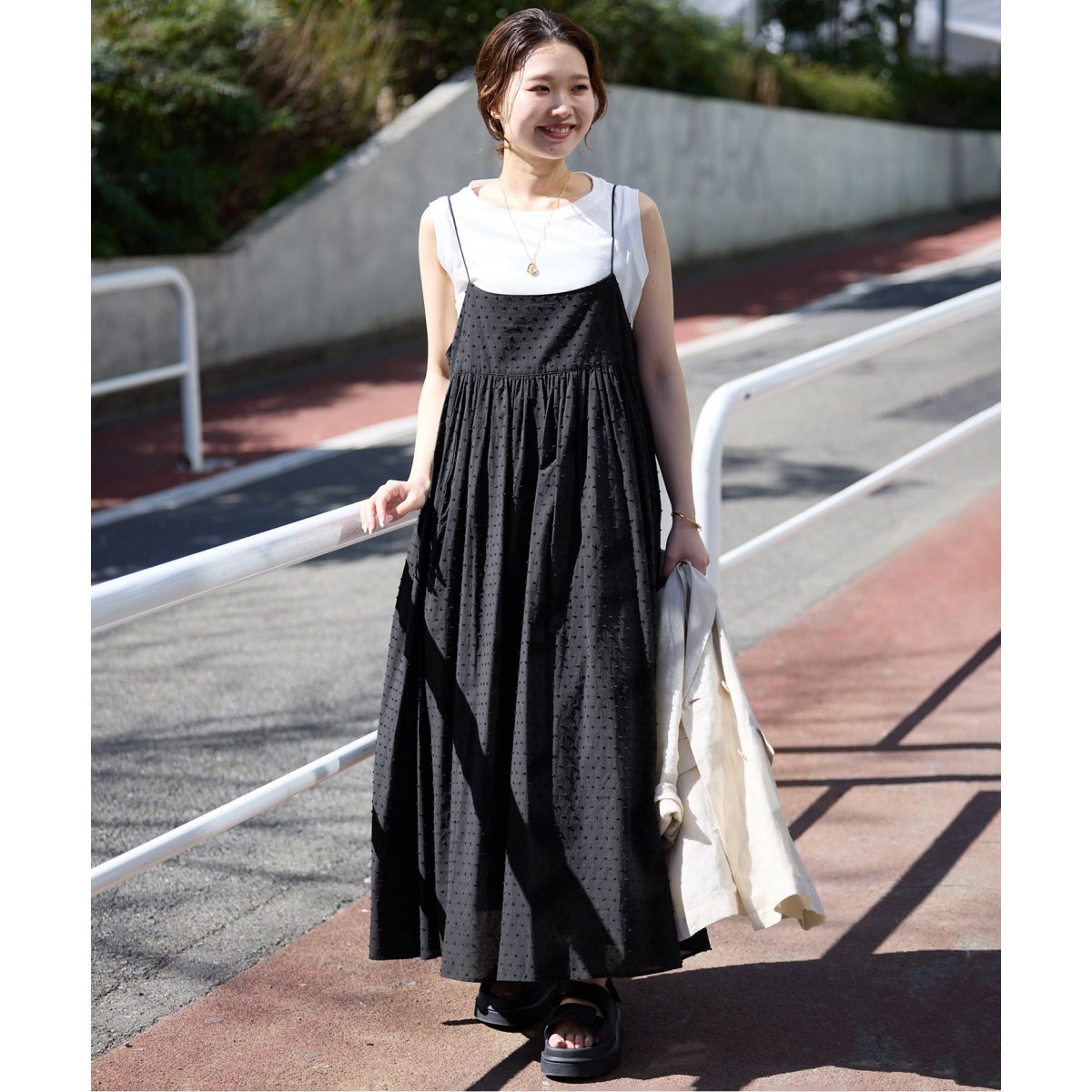 追加/2枚セット》エアリーギャザーキャミワンピースセット | スローブ