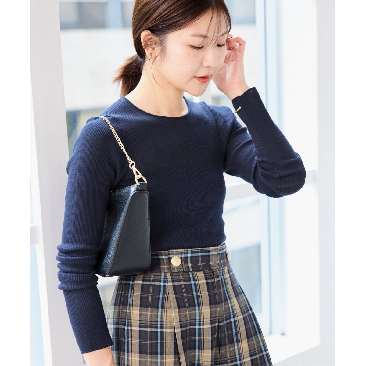 WEB・一部店舗限定》コットンストレッチバルーンスリーブプル
