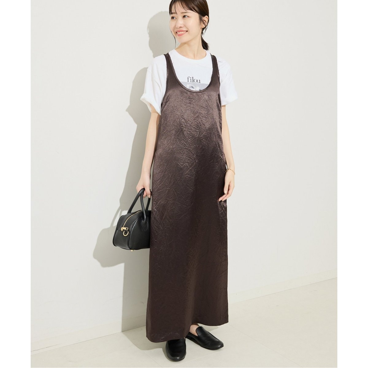 新品　Pe/Ry ストレッチキャミワンピース　ベージュ　SLOBE IENA Pe/Ry ストレッチキャミワンピース（ワンピース）｜SLOBE IENA