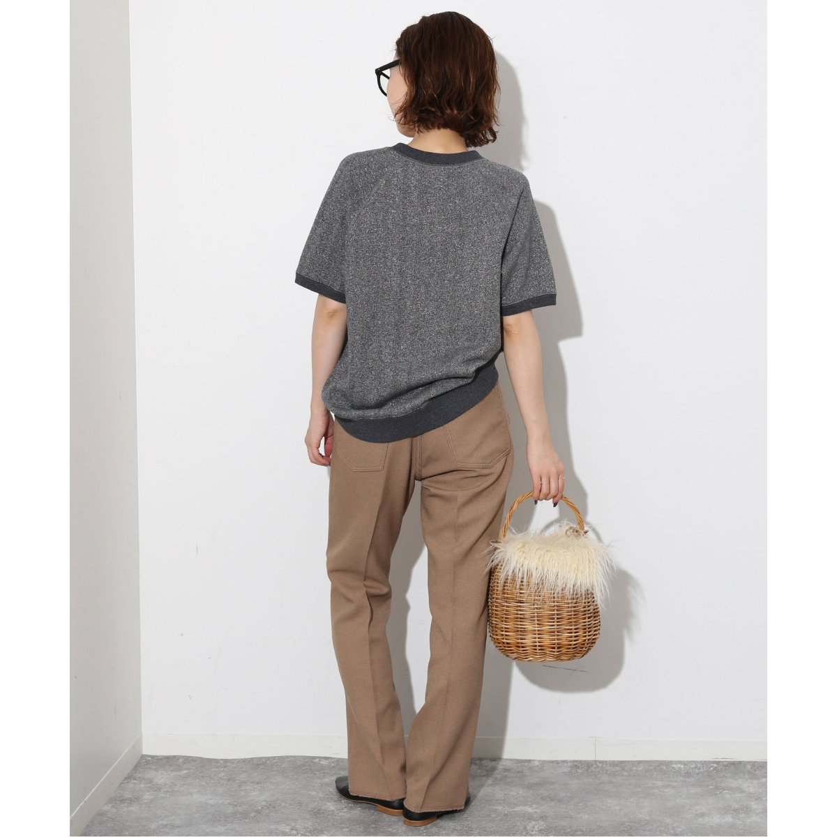 【美品】 スローブイエナ ミニ裏毛ハーフスリーブプルオーバー 近年モデル ハーフスリーブロゴミニ裏毛プルオーバー（Tシャツ/カットソー