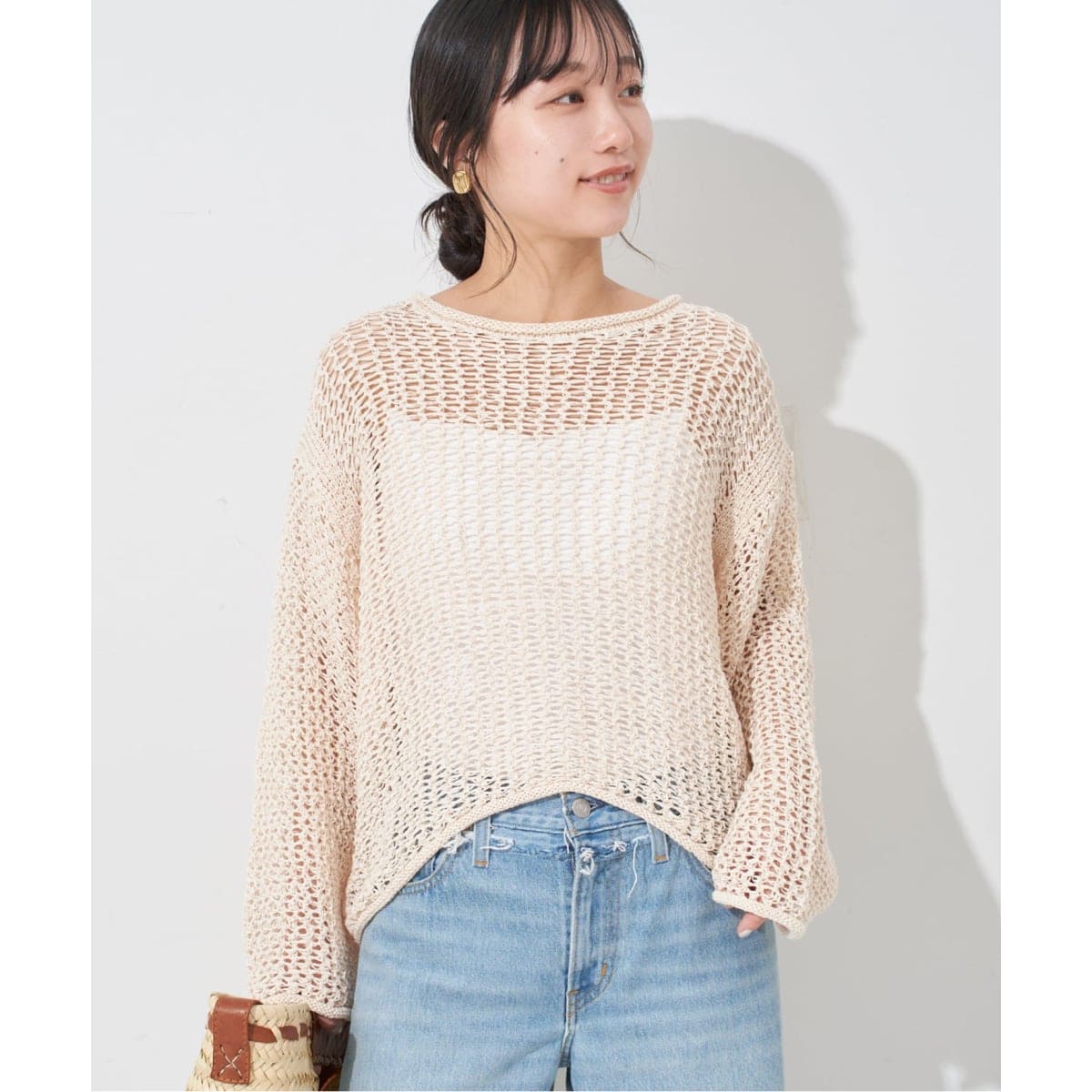 【SLOBE IENA】LOGAN＊別注メッシュプルオーバー 予約》LOGAN/ローガン SLOBE別注 メッシュプルオーバー