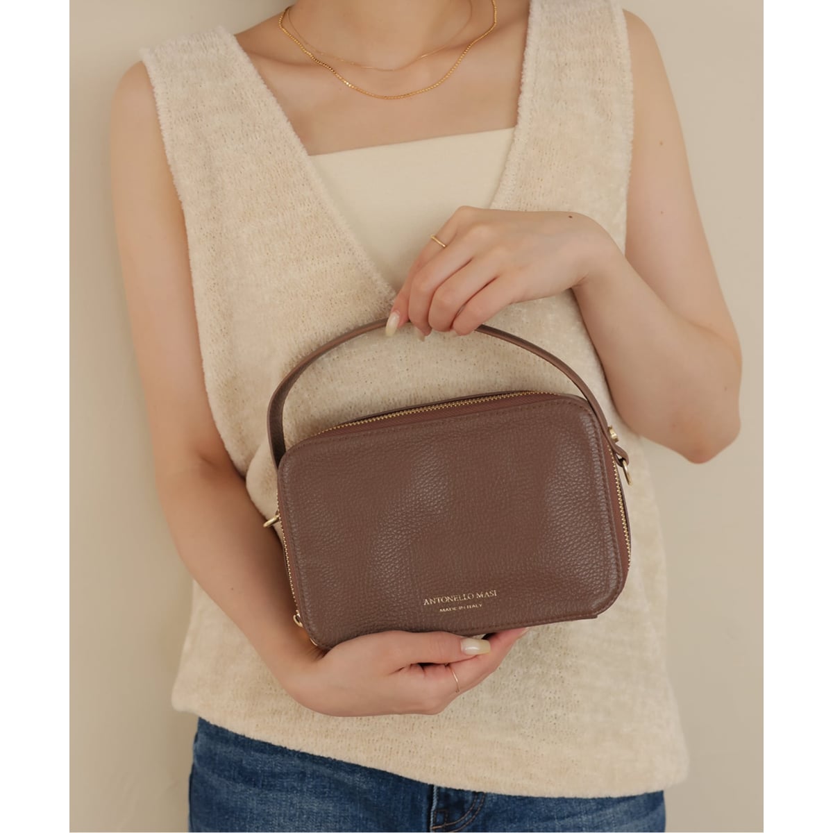 ANTONELLO MASI/アントネッロマージ SLOBE別注 レザーハンドルバッグ