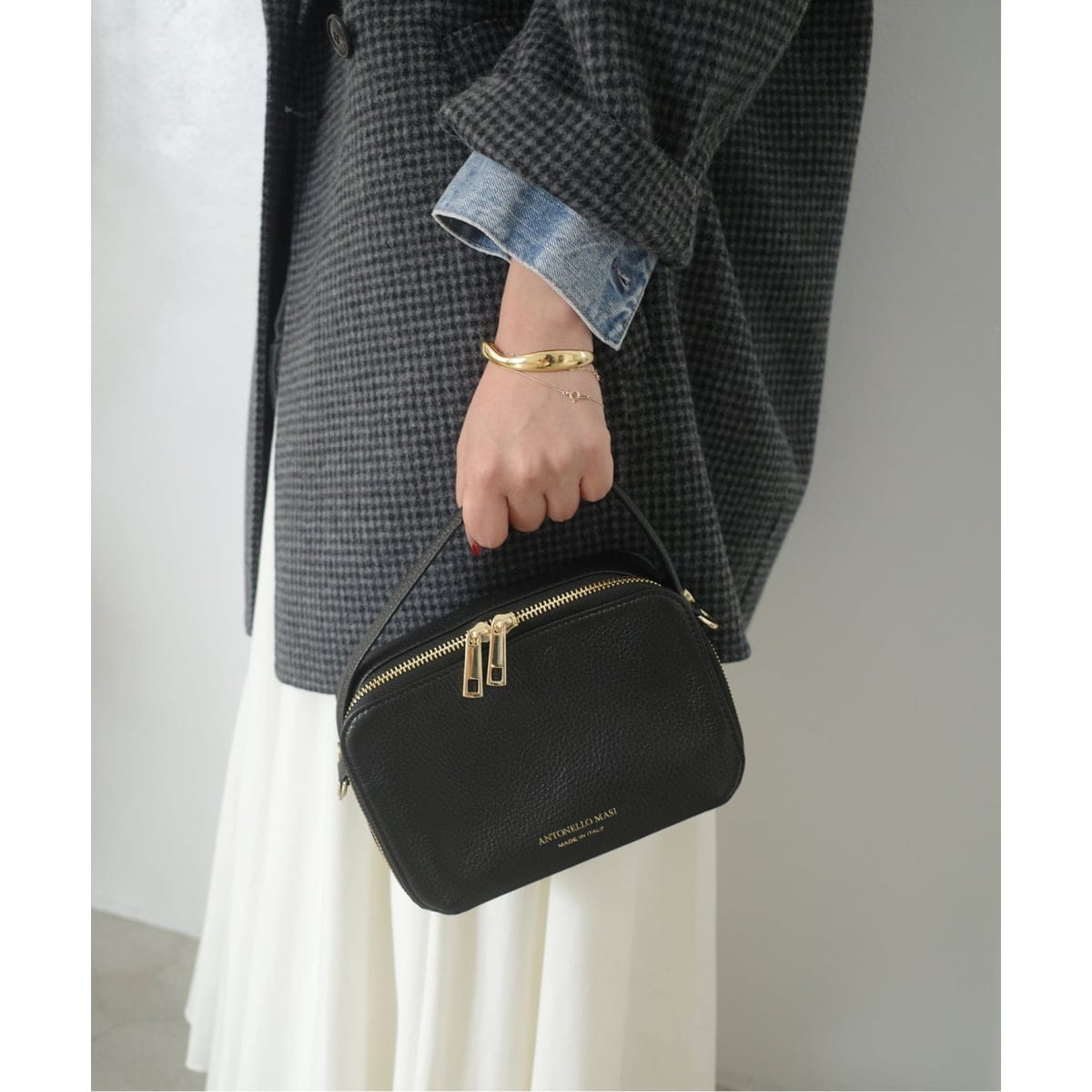 アントネッロマージ SLOBE別注 レザーハンドルバッグ ANTONELLO MASI/アントネッロマージ SLOBE別注 レザーハンドルバッグ