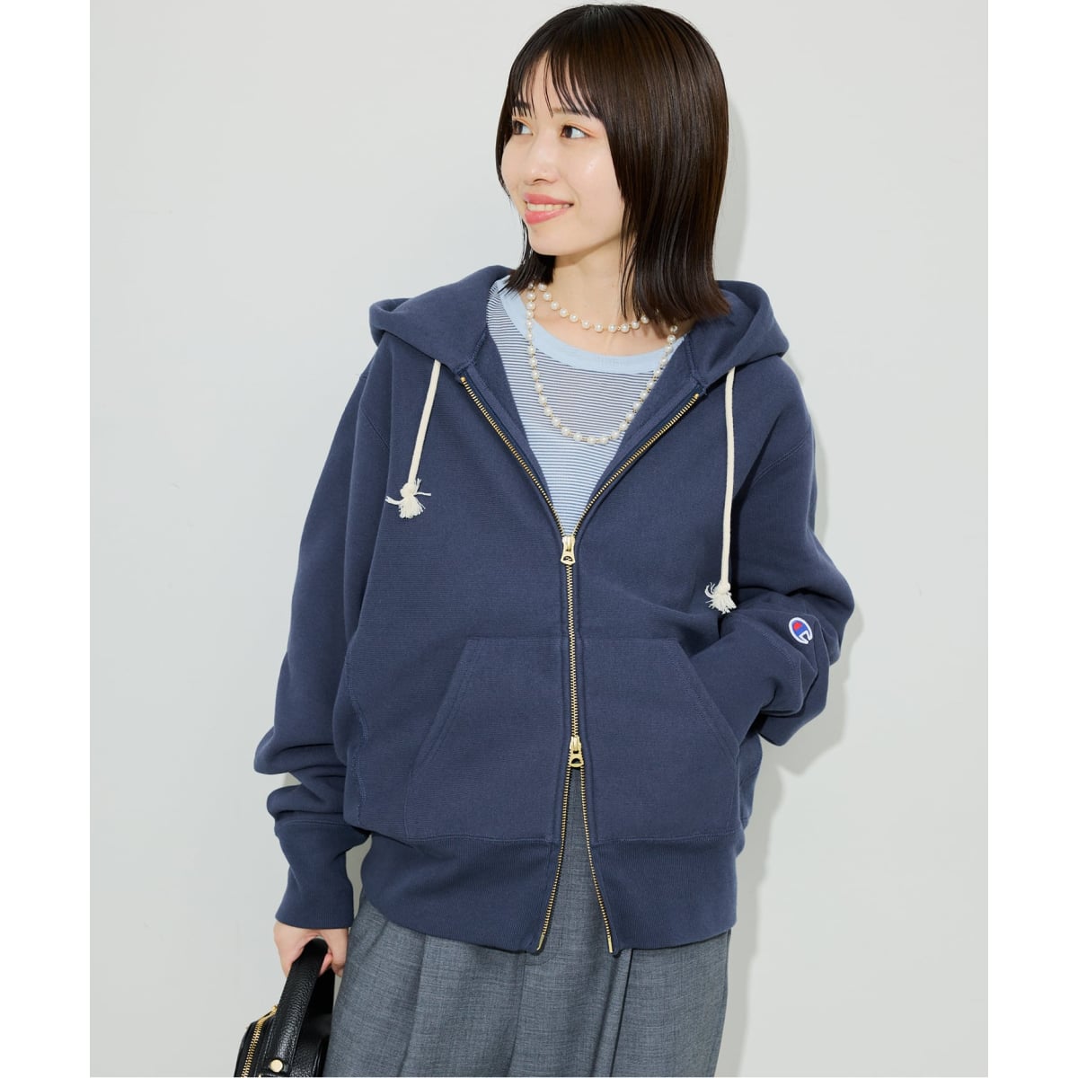 追加》Champion/チャンピオン SLOBE別注 ダブルジップパーカー