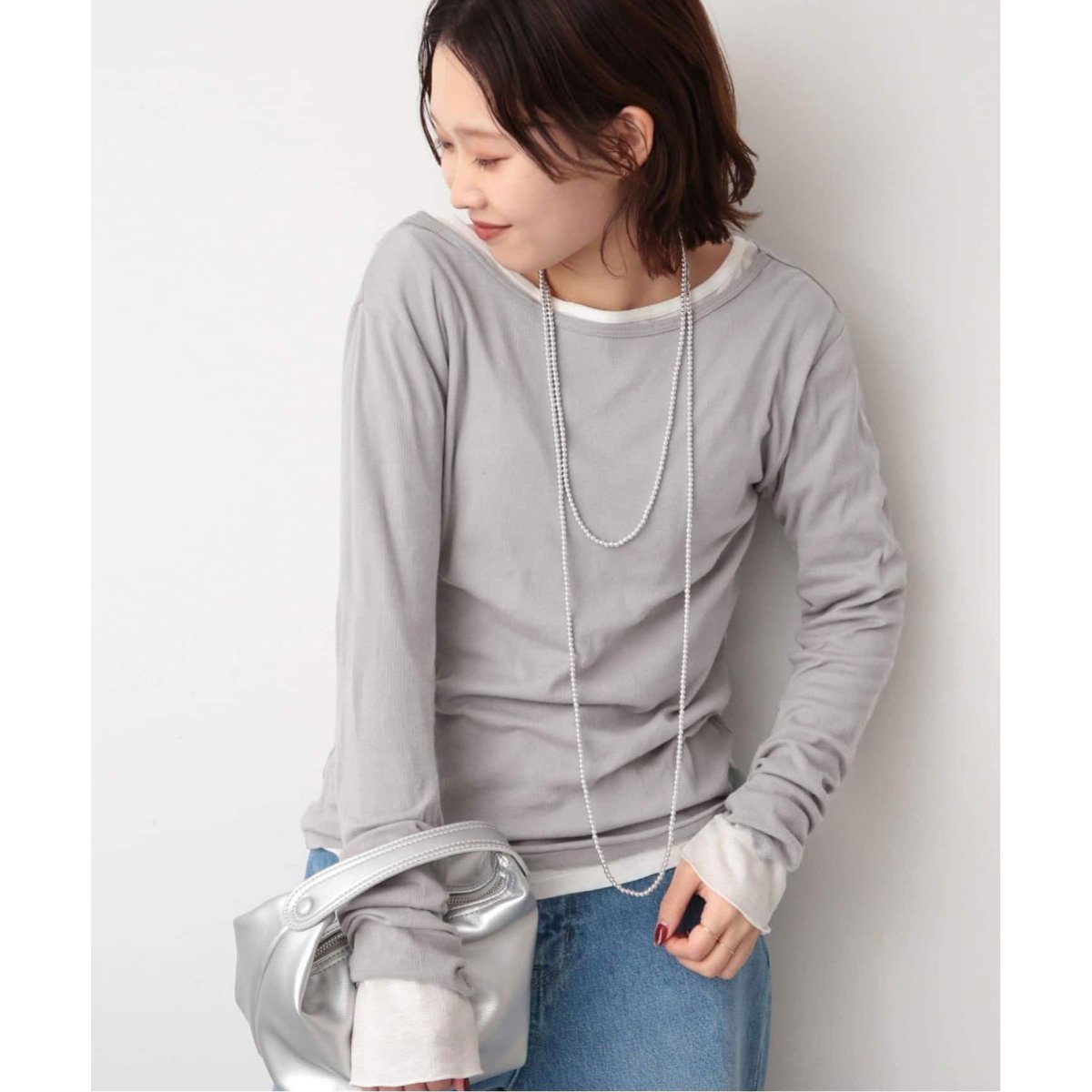 miller/ミラー SLOBE別注 SHEER RIB クルーネック スローブ イエナ SLOBE IENA 《追加4》miller/ミラー SLOBE別注