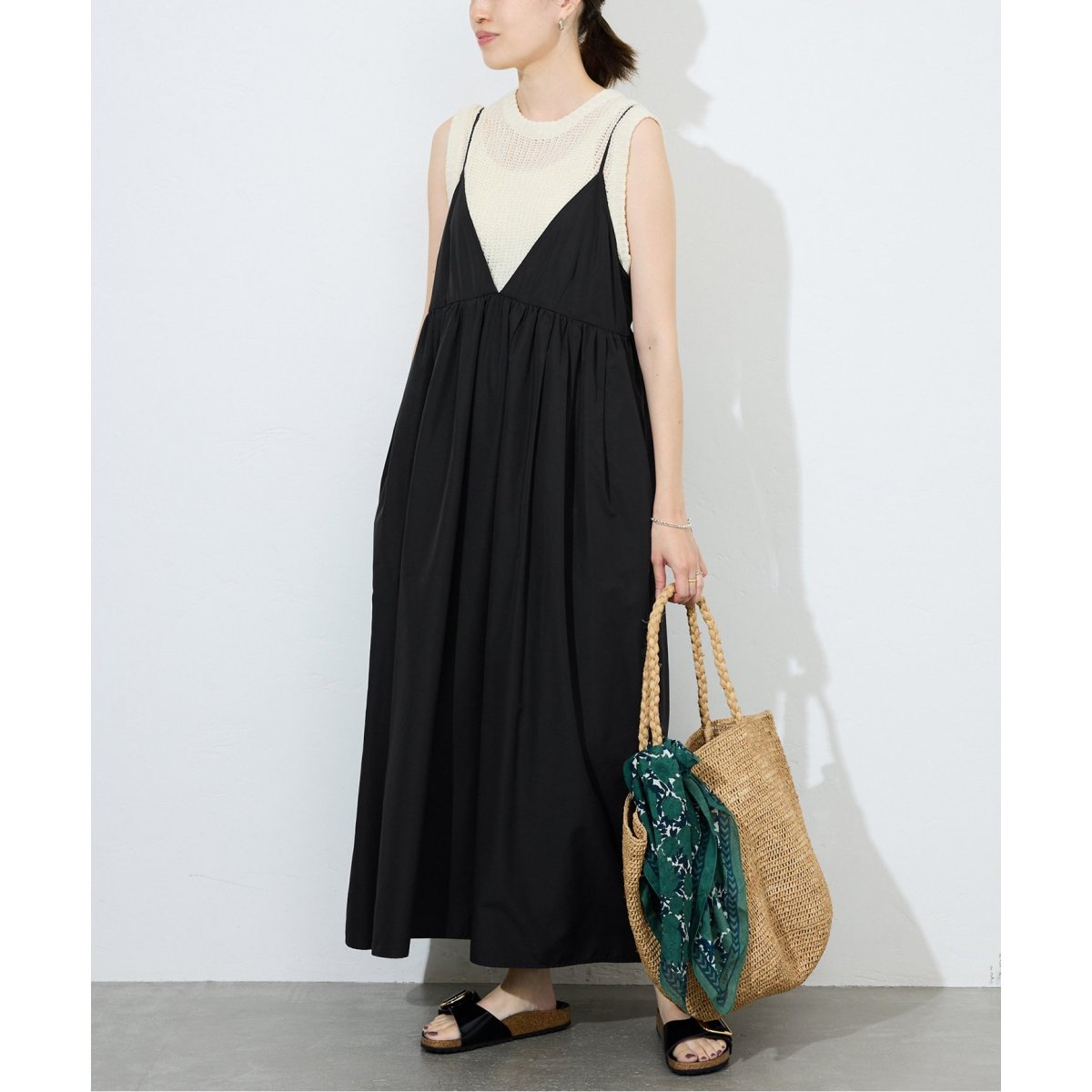 SLOBE IENA コットンシャーリングノースリーブワンピース SLOBE IENA｜コットンシャーリングノースリーブワンピース